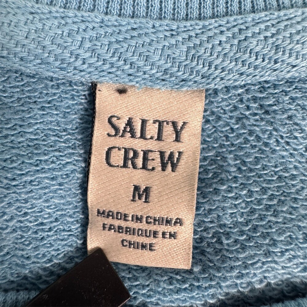 Salty Crew Women's First Mate Crewneck Pullover Sweatshirt Blue Logo M - Picture 3 of 9
